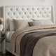 Aurora Faux Leather Crystal Tufted Nailhead Wingback Headboard by iNSPIRE Q Bold - Thumbnail 1