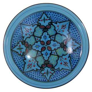 Le Souk Ceramique Sabrine Design Medium Stoneware Serving Bowl (Tunisia)