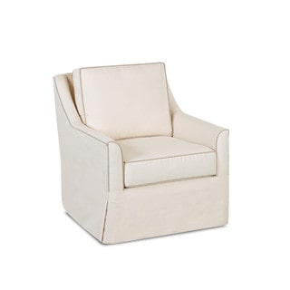 Made to Order Klaussner Leah Off-White Swivel Chair