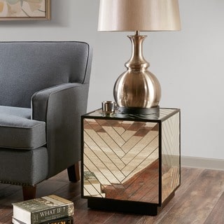 Madison Park Axel Mirrored End Table