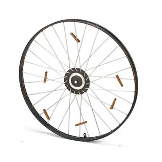 Metal Bike Wheel With 9 Clothespins