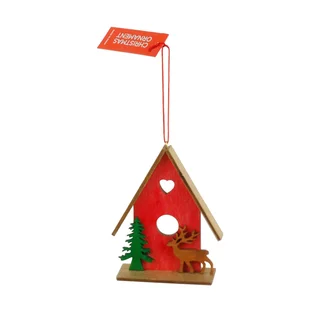 House Wooden Hanging Christmas Ornament
