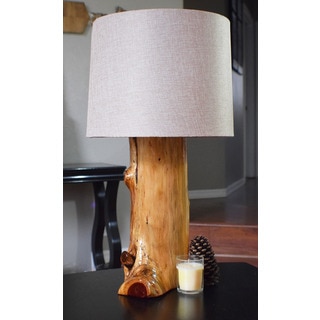Pyper Marketing USA Made Ozark Natural Brown Finish Cedar Table Lamp