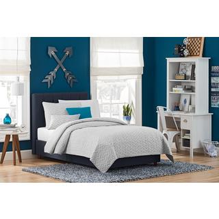 DHP Emily Blue Linen Upholstered Bed