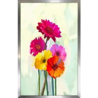 "Floral Frenzy 2" Framed Plexiglass Wall Art