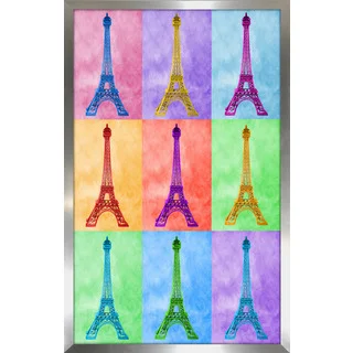 "Eiffel Tower PopArt" Framed Plexiglass Wall Art
