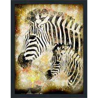 "Zebras" Framed Plexiglass Wall Art