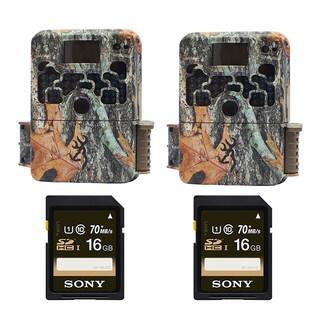 (2) Browning STRIKE FORCE ELITE BTC5HDE Trail Game Camera (10MP) w/ Sony 16GB Memory Card