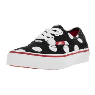 Vans Kids Black/Red/White Canvas Polka Dot Skate Shoe