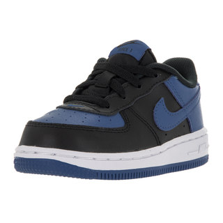 Nike Toddlers' Air Force 1 Black/ Star Blue/ and White Synthetic Leather Basketball Shoes