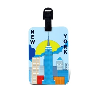 Puzzled New York Plastic Luggage Tag