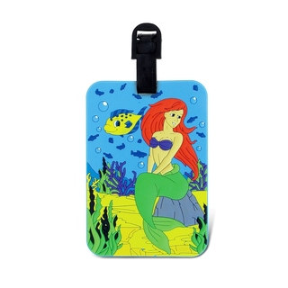 Puzzled Mermaid Multicolor Plastic Luggage Tag