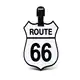 Puzzled Route 66 Multicolor Plastic Luggage Tag - Thumbnail 0
