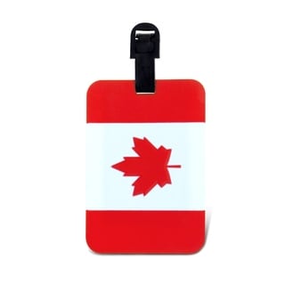 Puzzled Canadian Flag Luggage Tag