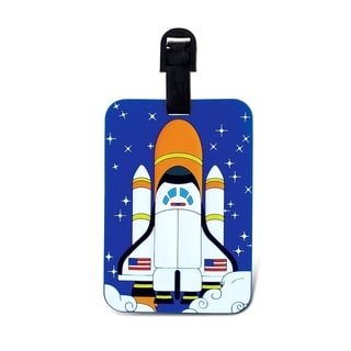 Puzzled Multicolor Plastic Space Shuttle Luggage Tag
