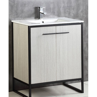 Vdara 30-inch Silver Gray Bathroom vanity Cabinet Set