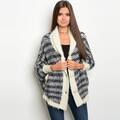 Shop The Trends Women's Acrylic Knit 3/4-sleeve Front-button-close Fuzzy Cardigan Sweater