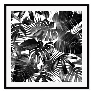 Palm leaves, Framed Paper Print