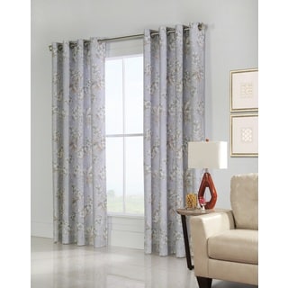 Caldwell Floral Printed Window Curtain Panel