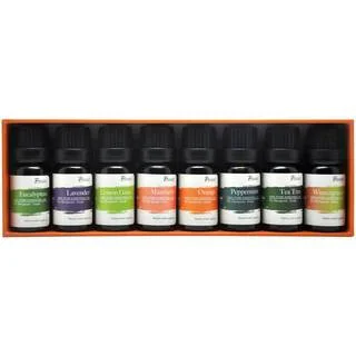 Pursonic 100% Pure Essential Aromatherapy Oils 8-piece Gift Set