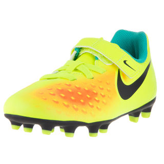 Nike Kids' Jr. Magista Ola II Volt Yellow, Black, Total Orange, and Clear Jade Synthetic Soccer Cleats