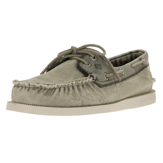 Sperry Men's Top-Sider Olive Textile Wedge Boat Shoes