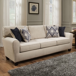 Sofab Madison Cream Sofa With Accent Pillows