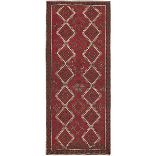 ecarpetgallery Hand-Knotted Melis Vintage Red Wool Rug (4'6 x 8'9)
