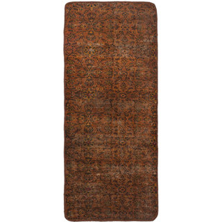 ecarpetgallery Hand-Knotted Color Transition Brown Wool Rug (3'5 x 7'11)