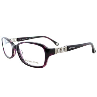 Michael Kors Women's Purple Horn Plastic 54-millimeter Oval Eyeglasses