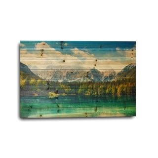 'Rocky Mountain Lake' Wood Photo Print