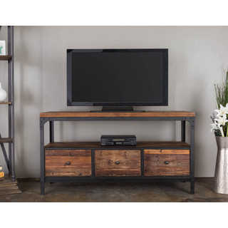 Somette Natural Reclaimed 3-drawer Media Console