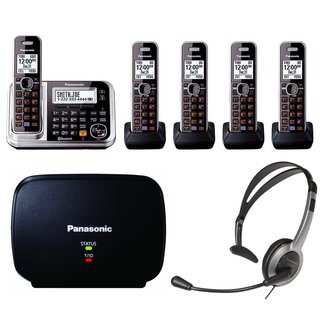 Panasonic KX-TG7875S Link2Cell Bluetooth Enabled Phone, KX-TG680S Cordless Telephone, Headset & Range Extender