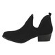 Yoki EE62 Women's Faux Suede Side-slit Pull-on Chunky Casual Ankle Booties - Thumbnail 6