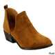Yoki EE62 Women's Faux Suede Side-slit Pull-on Chunky Casual Ankle Booties - Thumbnail 4