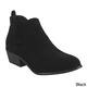 Yoki EE62 Women's Faux Suede Side-slit Pull-on Chunky Casual Ankle Booties - Thumbnail 1