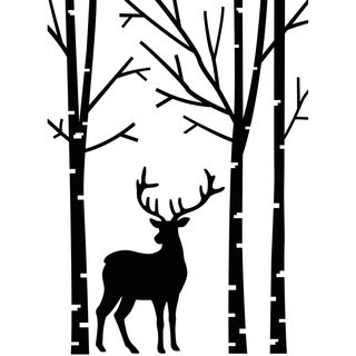 Embossing Folder 4.25"X5.75"-Deer In Forest