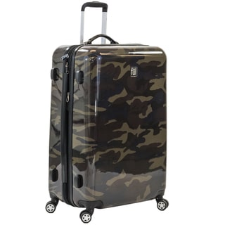 Ful Ridgeline 28-inch Upright Hard Case, Expandable, Camo Spinner Rolling Luggage Suitcase