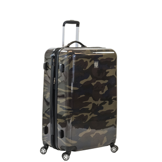 Ful Ridgeline 24-inch Upright Hard Case, Camo Spinner Rolling Luggage Suitcase