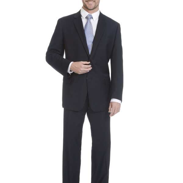 Lazetti Couture Men's Portly Performance Stretch 2 Piece Suit