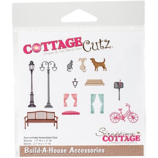 CottageCutz Die-Build-A-House Acces. Bicycle & Bench