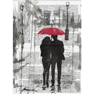 Hobbitholeco 'Under the Umbrella' 30-inch x 40-inch Gallery-wrapped Canvas Wall Art