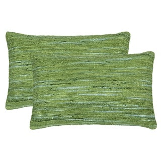 Safavieh 20-inch Eloise Glorious Green Decorative Pillow (Set Of 2)