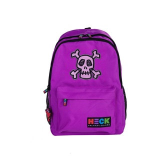 Ed Heck Skull Purple Polyester 13-inch Laptop Backpack