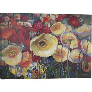 Hobbitholeco 'Floral Spots' 30x40 Canvas Wall Art