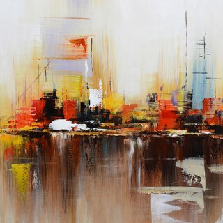 Hobbitholeco 'Cityscape I' 24-inch x 24-inch Wall Art