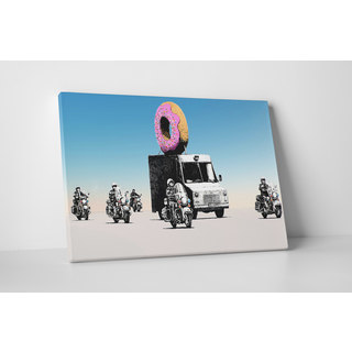 Banksy 'Donut Police' Gallery Wrapped Canvas Wall Art