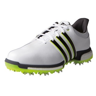 Adidas Tour360 Boost Golf Shoes White/Core Black/Solar Yellow