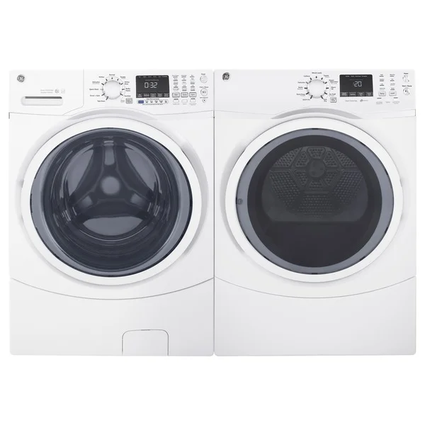 GE Steam Laundry Pair with 7.5-cubic Feet Capacity Front Load Electric Dryer and 4.5-cubic Feet Capa