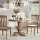 Eleanor Two-tone Round Solid Wood Top Dining Table by TRIBECCA HOME